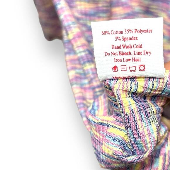 Lisa Says Gah 90s Lotta Dress Berry Pink Bodycon Short Long Sleeve V-Neck XL - Picture 9 of 9